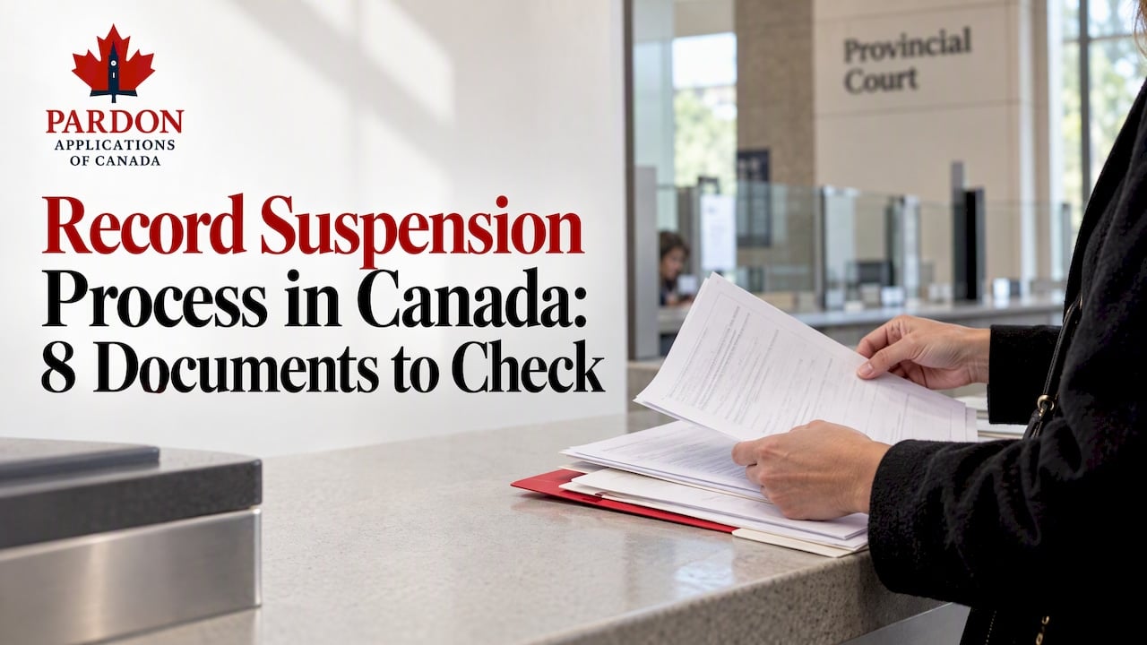 Applicant checking record suspension documents