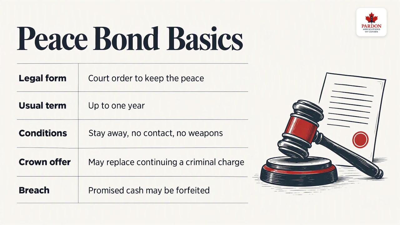 What a peace bond is, and why people sign one — overview diagram